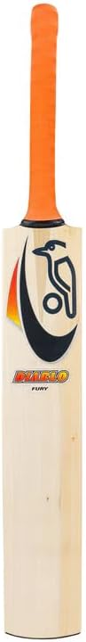 Kookaburra Retro Diablo FURY English Willow Cricket Batâ Short Handle Adult Standard Weight | Free Knocking & Preparation Included | 1-Year Warranty | Anti-Scuff Face | Bat Cover Included