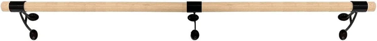 BalanÃ§oire Ballet Barre 6 FT Long 2.0â Diameter Black Brackets A, for Kids and Adults, Wall Mounted Premium Ballet Bar American Wood Home/Studio Ballet Barre, Dance Bar Stretch Bar Ballet Training