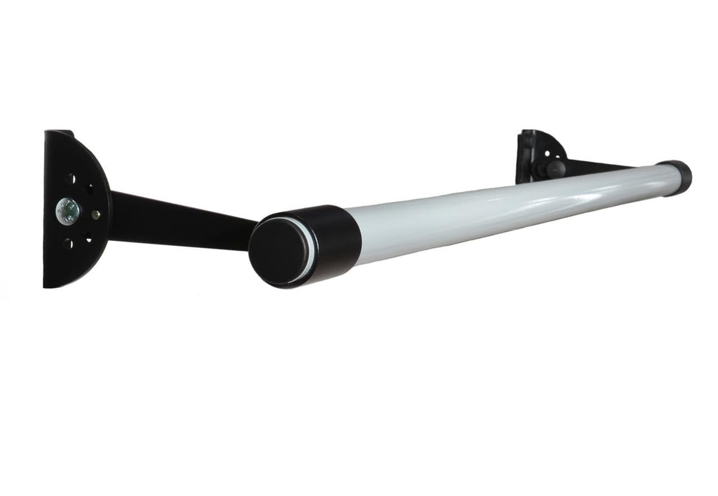 VITA Barre Wall-Mounted Single Ballet Barre, Traditional, Wood and Aluminum | Hinged Height, Made in USA, Home, Studio or Gym Exercise Equipment for Kids & Adults | Dance, Fitness, Pilates