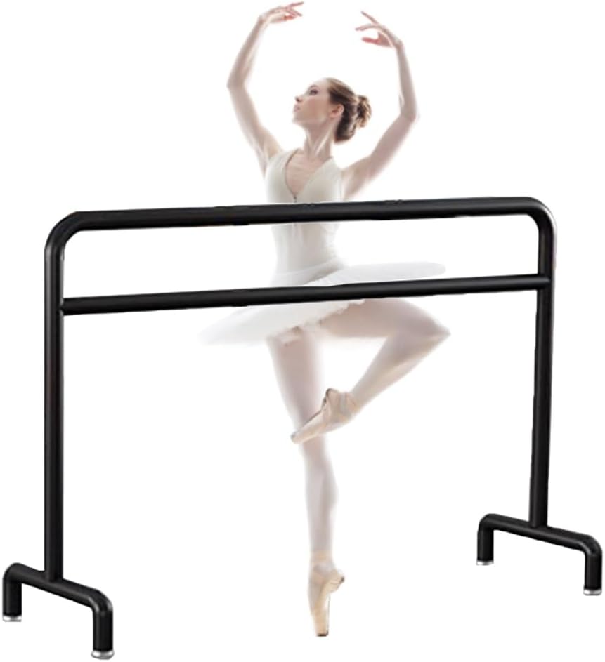 Ballet Barre Simple Black Metal Ballet Barre, The Double-Layer Leg Compression Bar is Suitable for Stretching Adults and Children, 1.5M/5FT