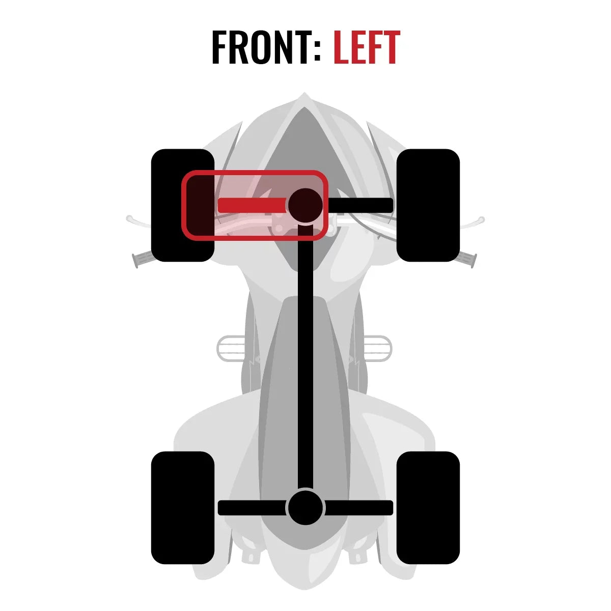 Sixity XT Front Left Axle compatible with Can-Am Renegade 1000 2015 - EFI 4X4