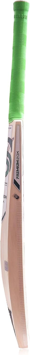 Smart & Sharp Premium 20K Cricket Bat, English Willow, Full Size, Green Handle with Cover