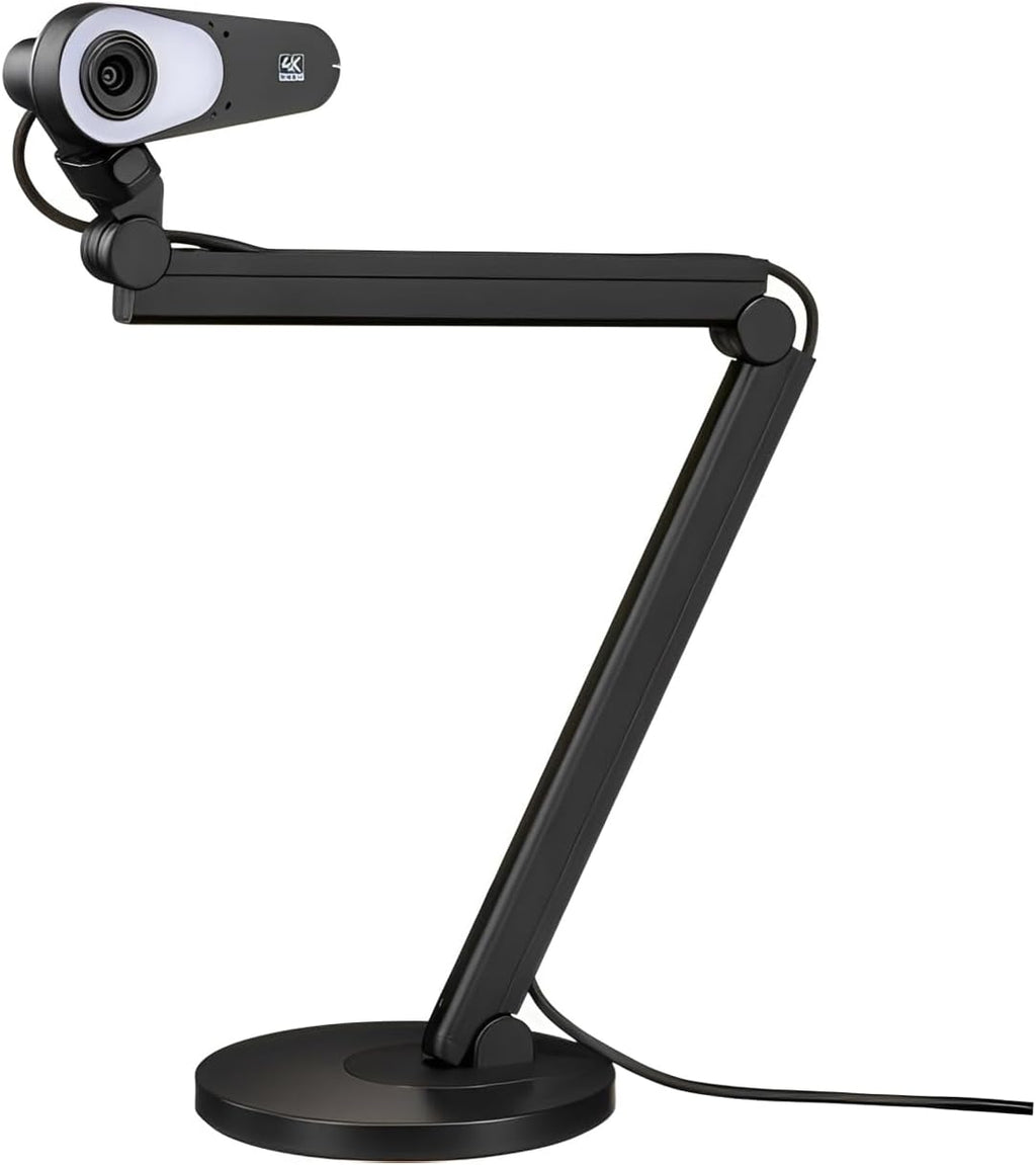 JoyUsing V600 4K Document Camera, Fast PDAF, 12MP USB Webcam Auto Focus LED Light for Teaching Streaming - Windows, Mac