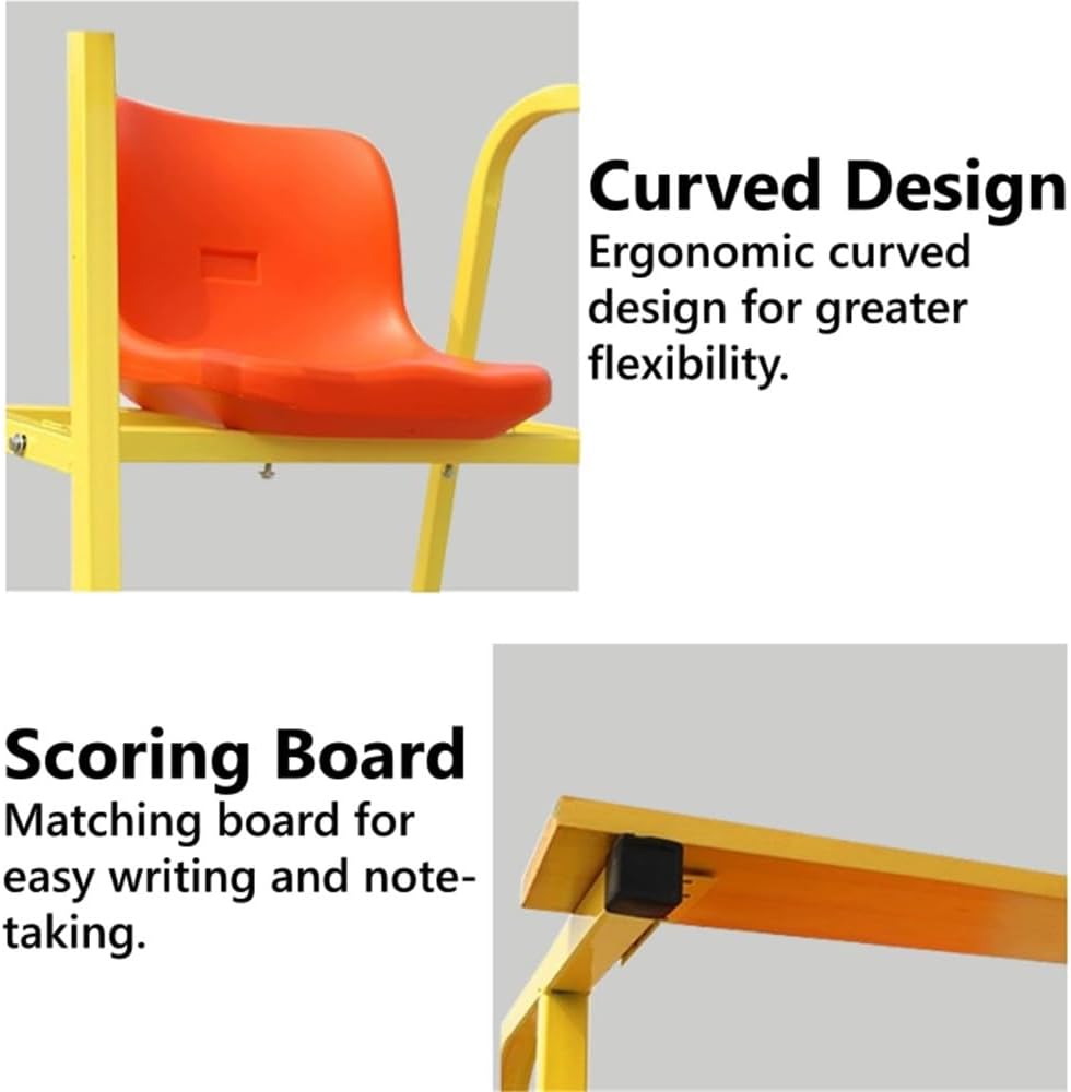 Detachable Tennis Umpire Chair, Heavy-Duty Ladder Chairs, Elevated High Seat with Wheels, Outdoor Referee Chairs for Tennis, Swimming Pool, Badminton