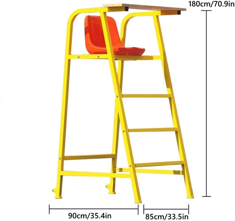 Detachable Tennis Umpire Chair, Heavy-Duty Ladder Chairs, Elevated High Seat with Wheels, Outdoor Referee Chairs for Tennis, Swimming Pool, Badminton