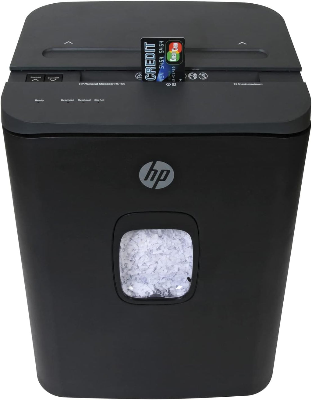 HP - Micro Cut Paper Shredder, 16-Sheet with Slide Top for Office