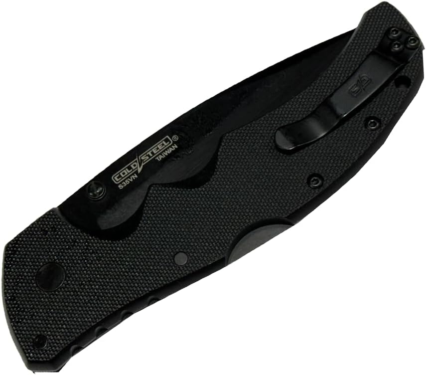 COLD STEEL Recon 1 4" S35VN Razor-Sharp Blade 5.375" G-10 Handle Tactical Folding Knife w/Tri-Ad Lock, Ambidextrous Pocket/Belt Clip
