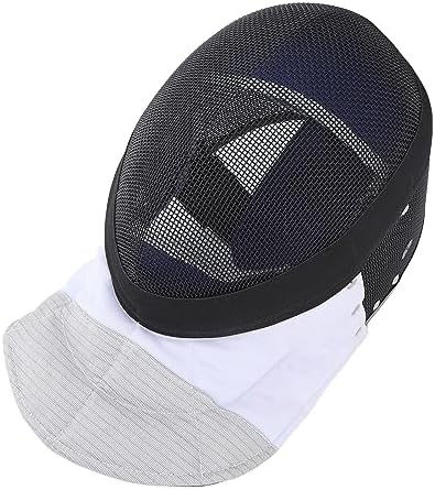 Fencing Mask, Fencing Protective Helmet with Padded Bib for Beginners Practice and Competition (M)