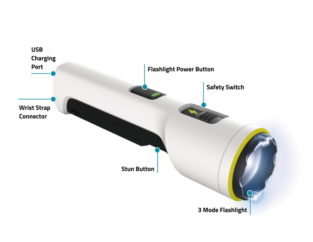 TASER StrikeLight 2 Rechargeable Self-Defense Flashlight with Painful 10 ÂµC Stun Charge | Portable, Lightweight Protection for Running, Jogging, Pet Walking, Camping, Hiking, and Outdoors