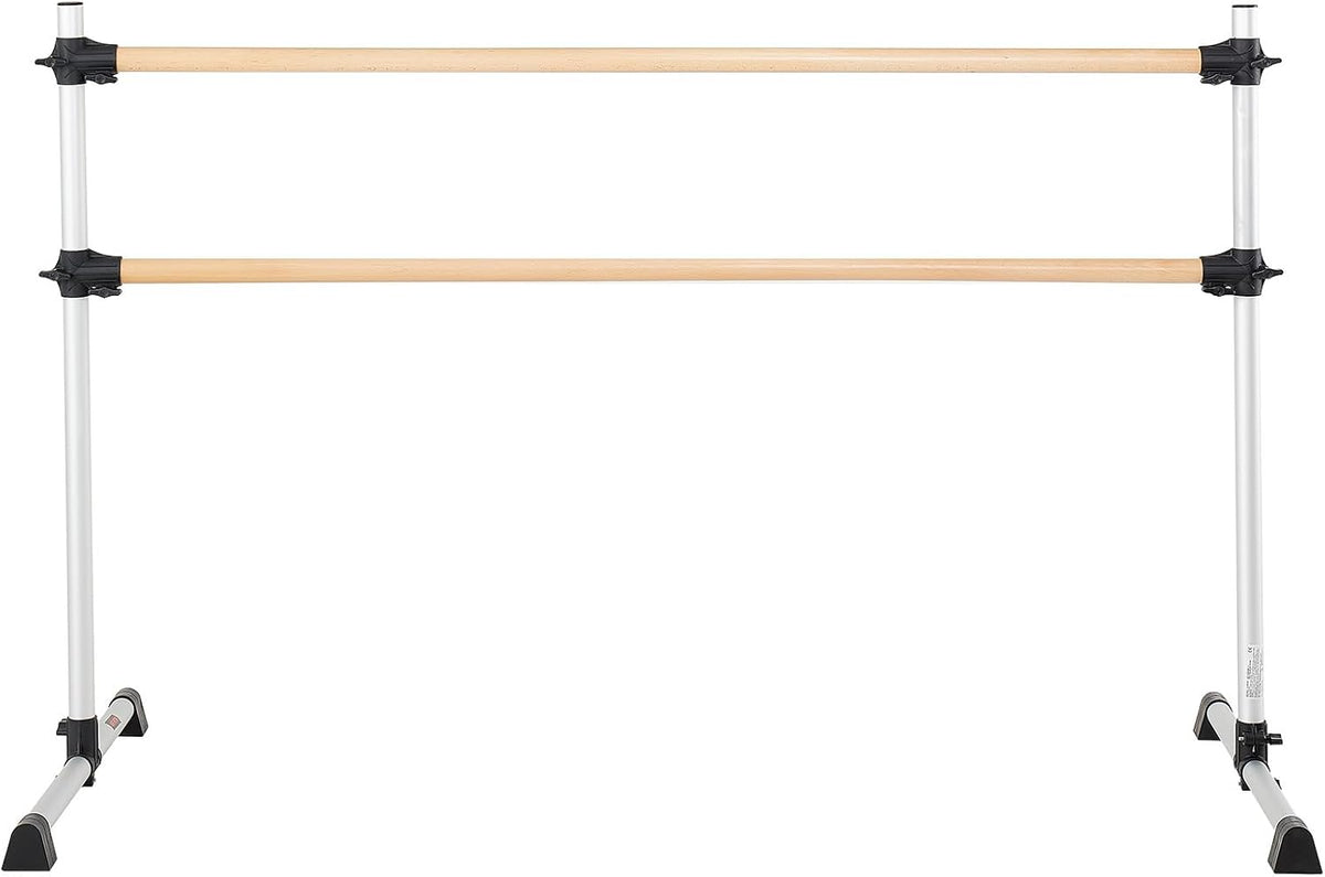 VEVOR Ballet Barre, Barre Bar for Home, Freestanding Portable Ballet Stretching Dance Bars, Height Adjustable Anti-Wobble Fitness Gym Studio Equipment