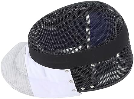 Fencing Mask, Fencing Protective Helmet with Padded Bib for Beginners Practice and Competition (M)