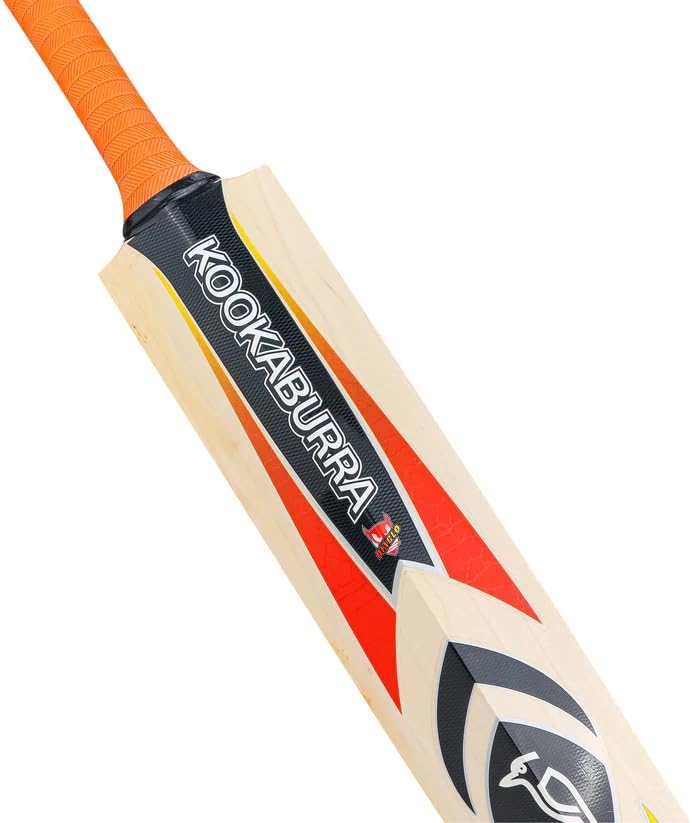 Kookaburra Retro Diablo FURY English Willow Cricket Batâ Short Handle Adult Standard Weight | Free Knocking & Preparation Included | 1-Year Warranty | Anti-Scuff Face | Bat Cover Included