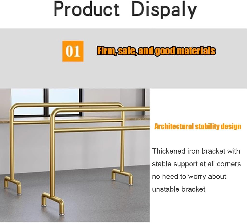 Ballet Barre Simple Black Metal Ballet Barre, The Double-Layer Leg Compression Bar is Suitable for Stretching Adults and Children, 1.5M/5FT
