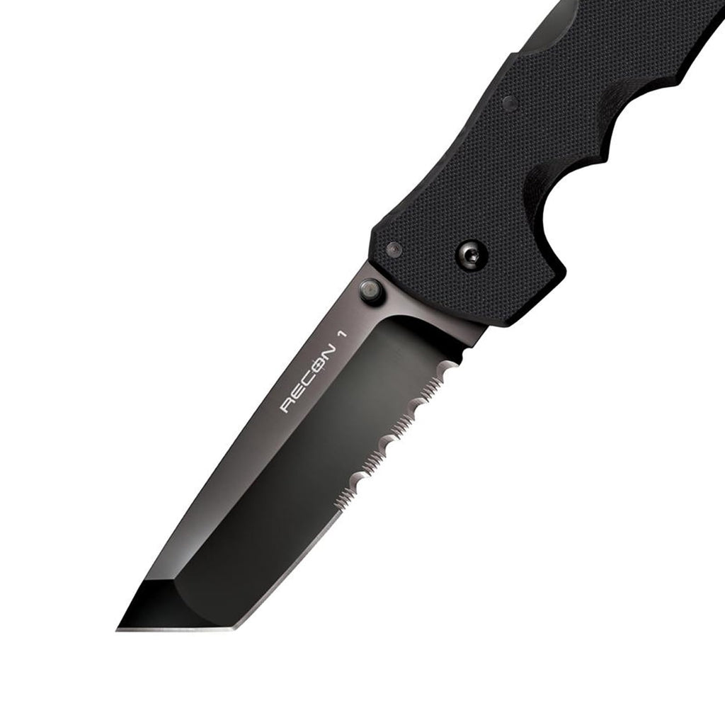 COLD STEEL Recon 1 4" S35VN Razor-Sharp Blade 5.375" G-10 Handle Tactical Folding Knife w/Tri-Ad Lock, Ambidextrous Pocket/Belt Clip