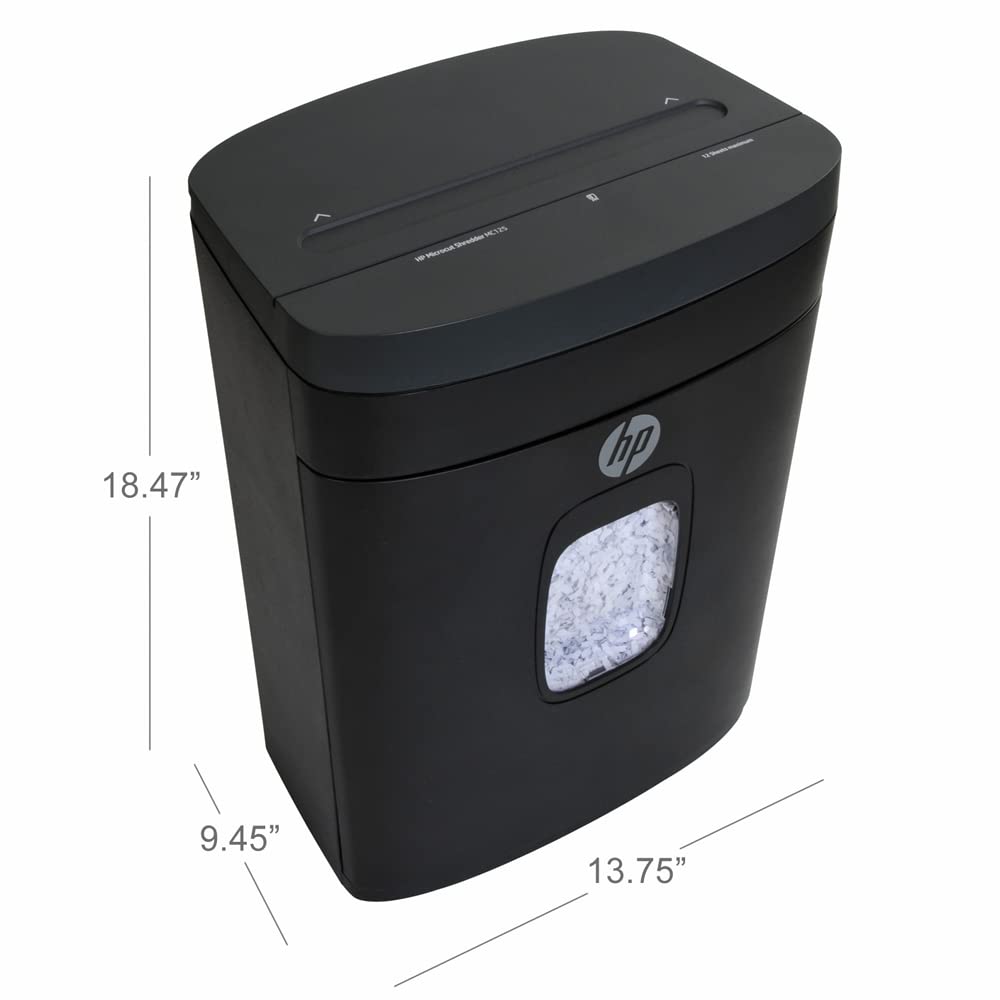HP - Micro Cut Paper Shredder, 16-Sheet with Slide Top for Office
