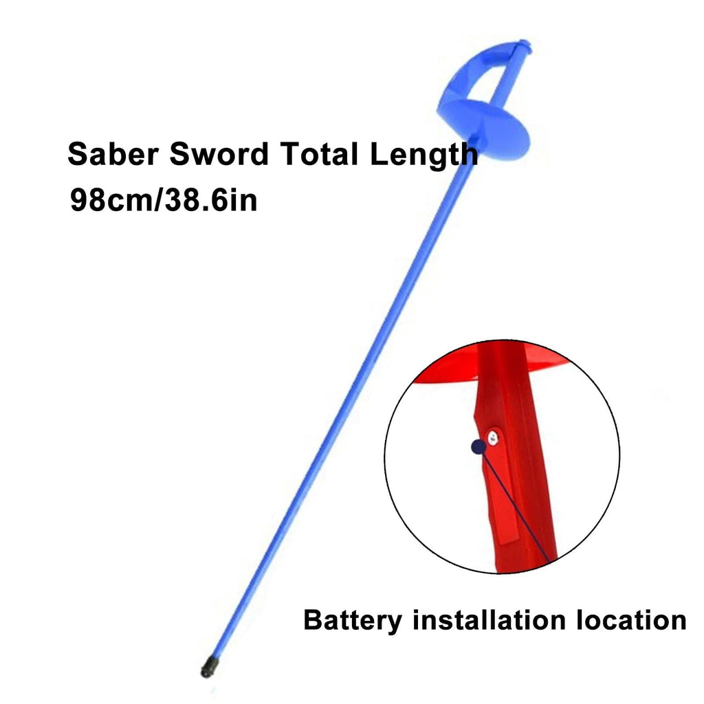 Fencing Equipment for Children's Fencing Training,3-Piece Starter Set for Fencing,Including Bendable Saber,Protective Undershirt and Mask,for Children's Training Routines(Red)
