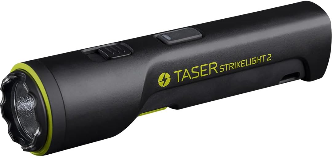TASER StrikeLight 2 Rechargeable Self-Defense Flashlight with Painful 10 ÂµC Stun Charge | Portable, Lightweight Protection for Running, Jogging, Pet Walking, Camping, Hiking, and Outdoors
