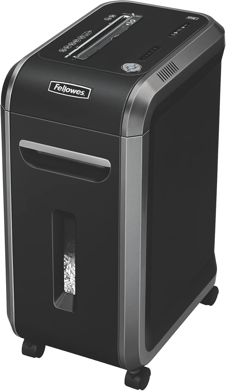 FellowesÂ® 99Ci 100% Jam Proof Cross Cut 18-Sheet Home Office Paper Shredder with SafeSenseÂ®, Black