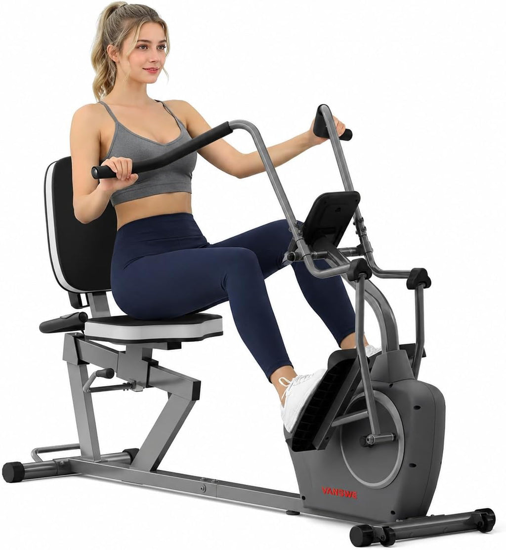 VANSWE Recumbent Elliptical Cross Trainer with Arm Exerciser