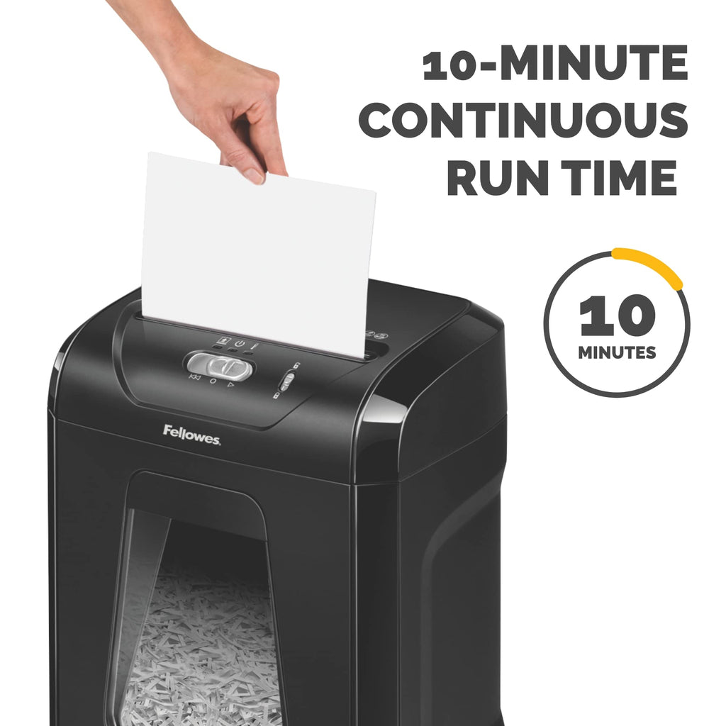 Fellowes Powershred 12 Sheet Cross-Cut Paper Home Office Paper Shredder, 19.50" H x 9.69" W x 13.44" D