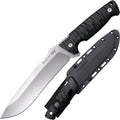 Cold Steel Razor Tek 6.5" 4116 Stainless Steel Recurve Fixed Blade EDC Outdoor Camping Hunting Utility Knife, 5 1/8" Ergonomic Textured Handle, Weather-Resistant Secure-Ex Sheath