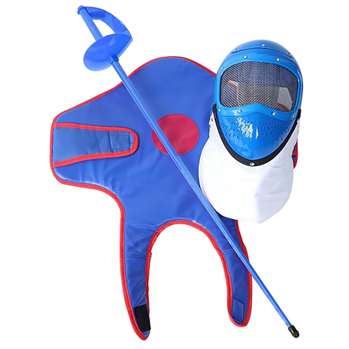Fencing Equipment for Children's Fencing Training,3-Piece Starter Set for Fencing,Including Bendable Saber,Protective Undershirt and Mask,for Children's Training Routines(Red)