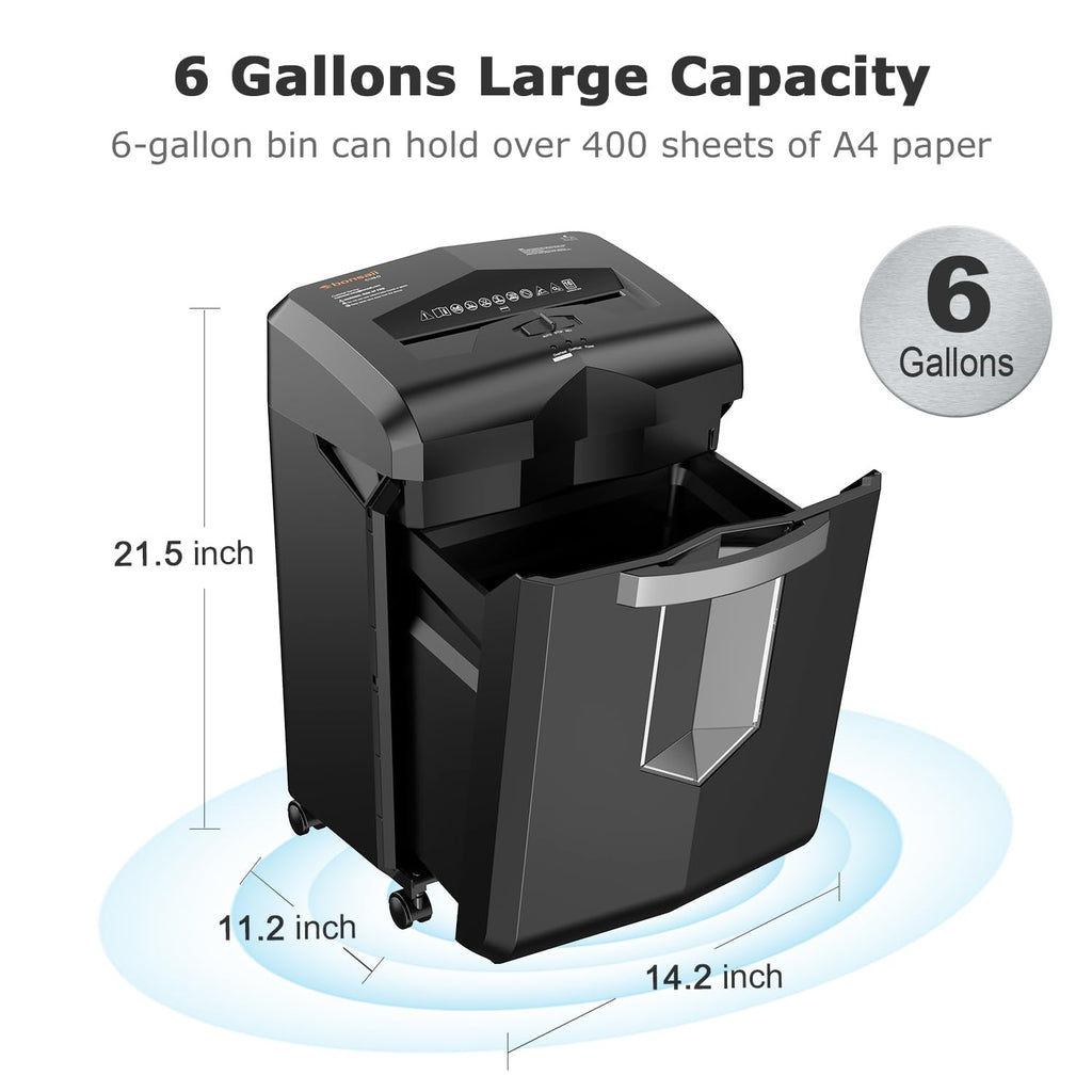 Bonsaii 18-Sheet Cross-Cut 60-Min Run Heavy Duty Paper Shredder