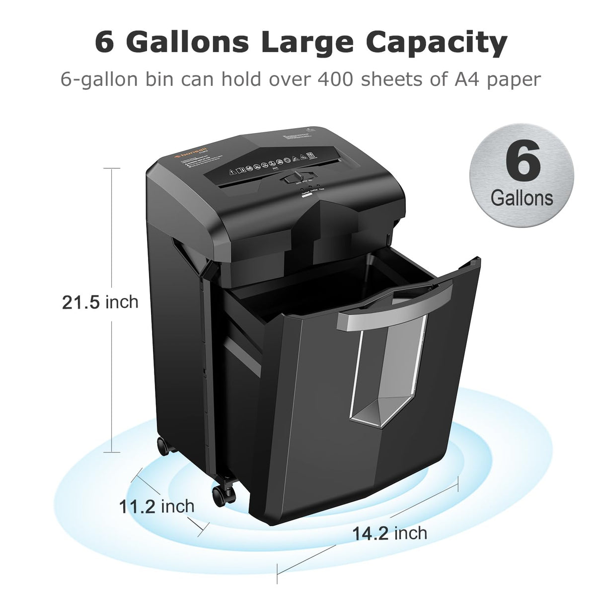 Bonsaii 18-Sheet Cross-Cut 60-Min Run Heavy Duty Paper Shredder