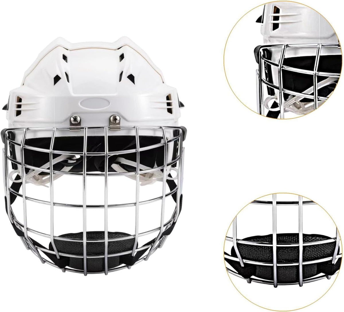 SM SunniMix Hockey Helmet Padded Sports Helmet Headgear Adjustable Ice Hockey Helmet Speed Skate Helmet Lightweight EVA Cushioning for