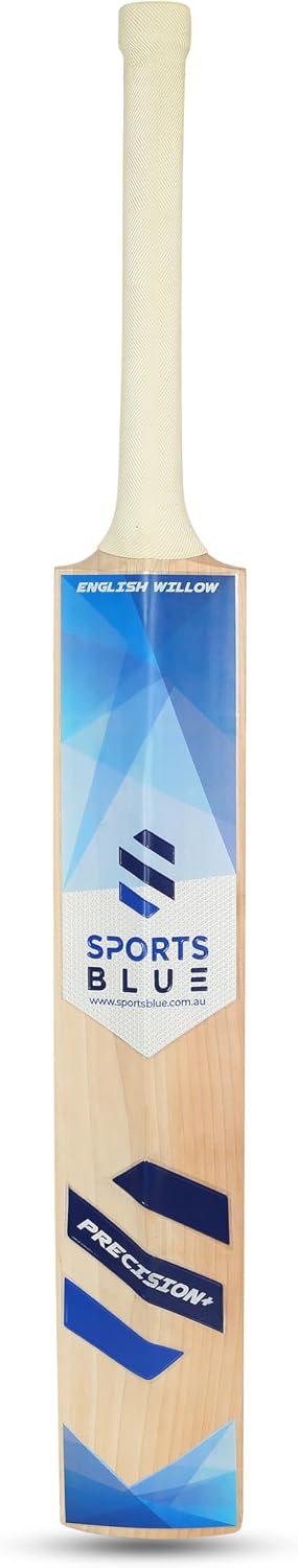 Sports Blue English Willow Cricket Bat | Grade 1 Cricket bat | 9+ Straight Grains with 38mm+ Edges | Ready to Play with oiling and Knocking