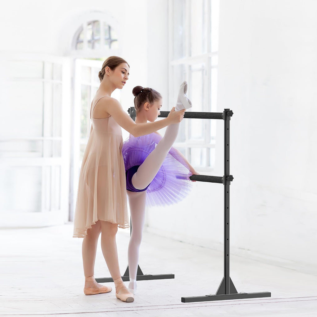 SELEWARE Height Adjustable Ballet Barre Freestanding Ballet Bar, 4/5/6 FT