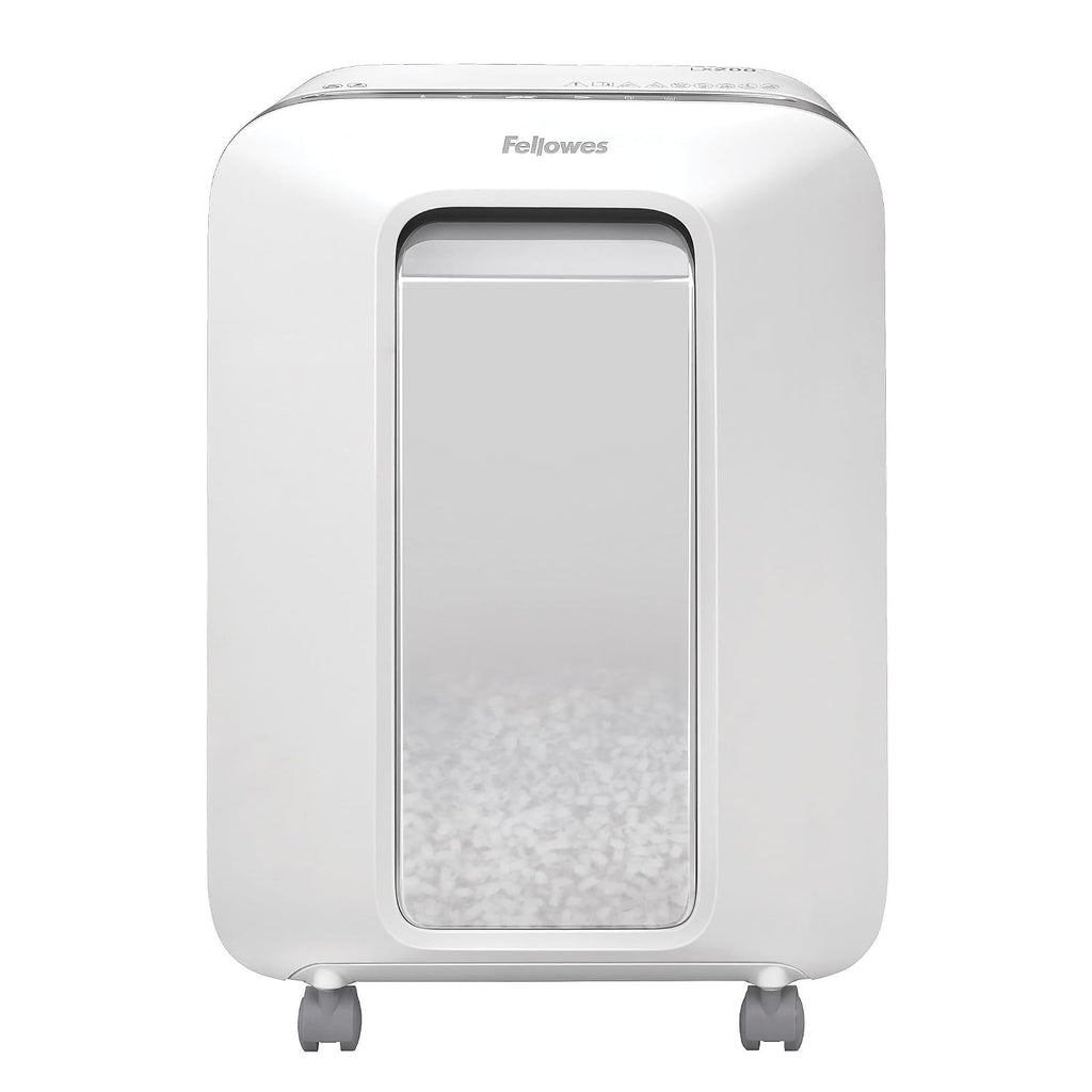 Fellowes LX200 P-4 Micro-Cut Paper Shredder, Jam-Proof Heavy-Duty Paper Shredder for Office, Shreds 12 Sheets Per Pass, White