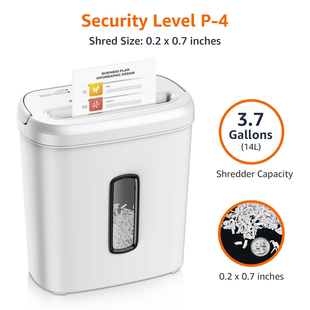 Amazon Basics 18 Sheet Cross Cut Paper, CD, and Credit Card Shredder with 6 Gallon Bin, 30 Minutes Continuous Run Time, Black