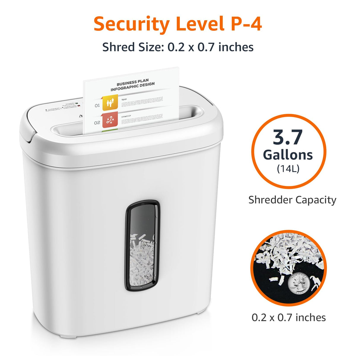 Amazon Basics 18 Sheet Cross Cut Paper, CD, and Credit Card Shredder with 6 Gallon Bin, 30 Minutes Continuous Run Time, Black
