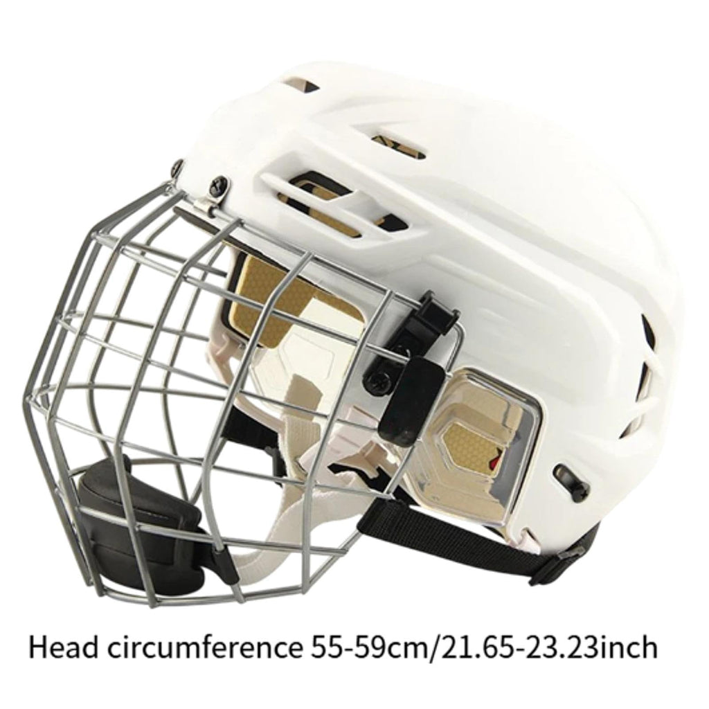 harayaa Hockey Helmet with Facemask Roller Skating Helmet Ice Skate Helmet Speed Skate Helmet Polyethylene Shell with Iron Mesh Breathable Suit