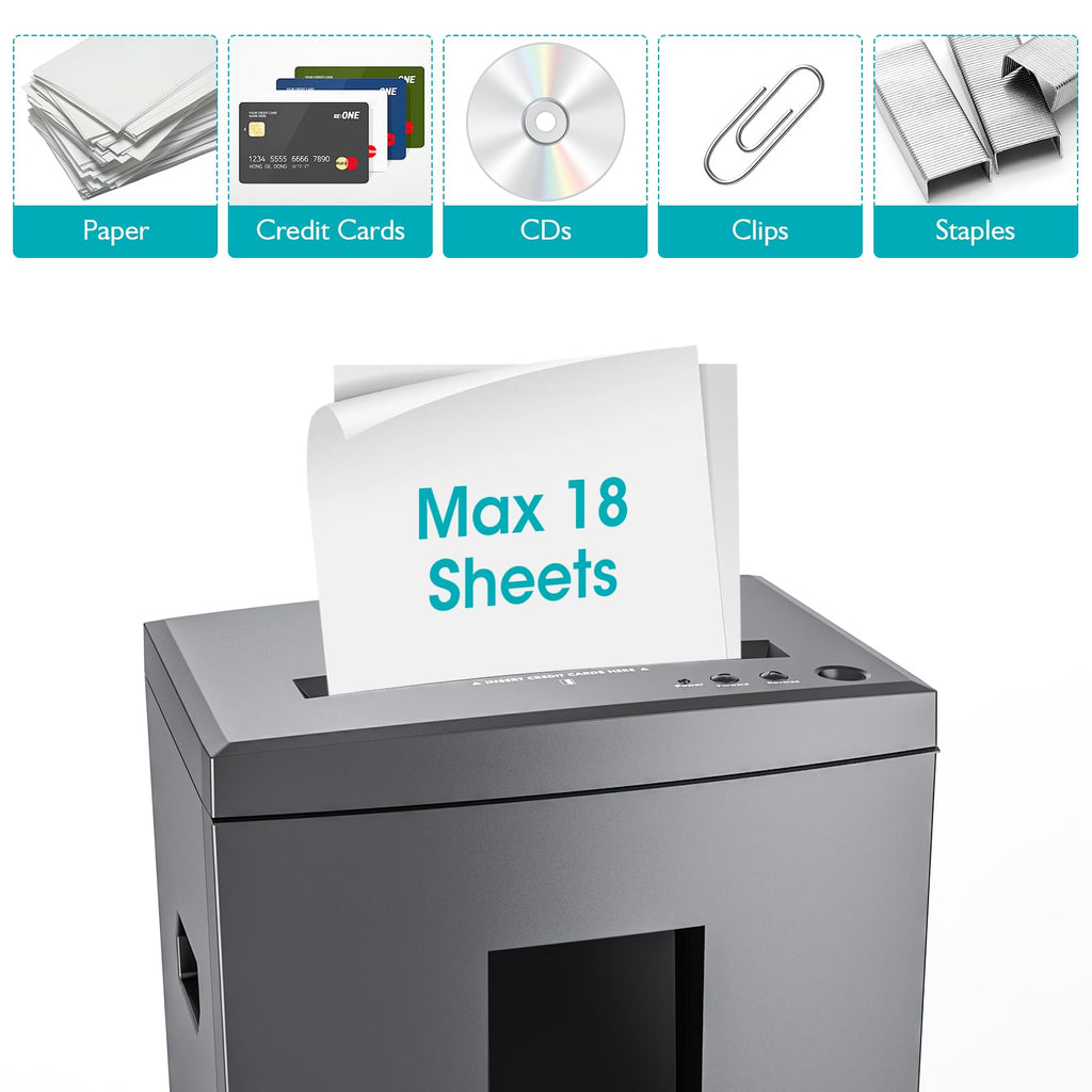 WOLVERINE SD9520 P5 Super Micro Cut Shredder, 15-Sheet, 2x10mm, 8Gal, Black