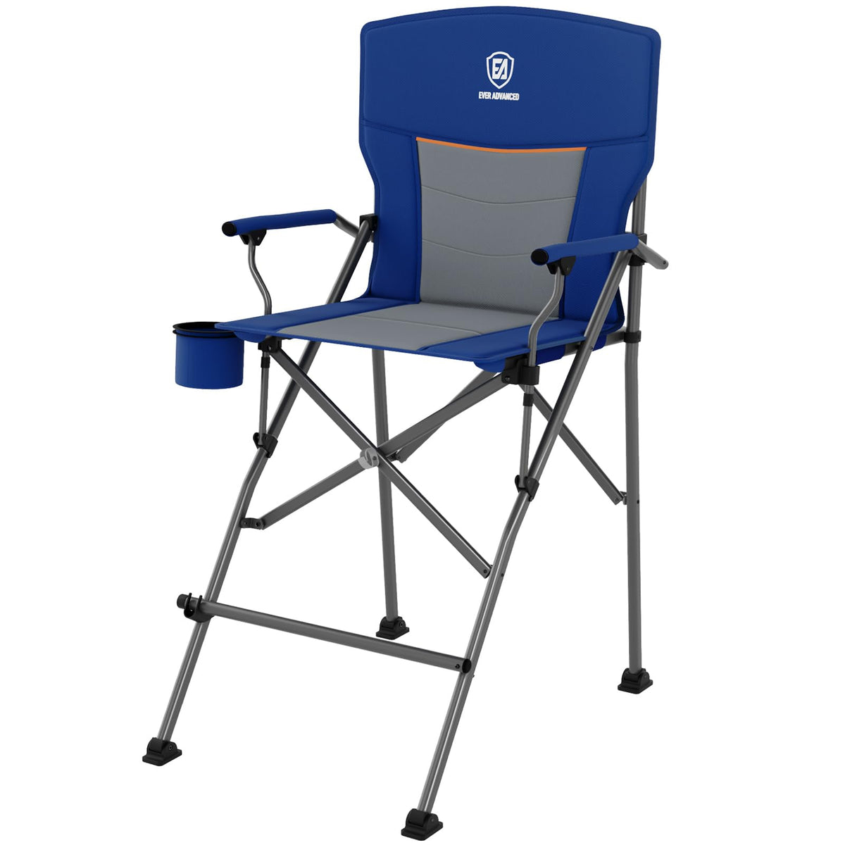 EVER ADVANCED Tall Director Chair 31" Foldable Camping with Carry Bag Black