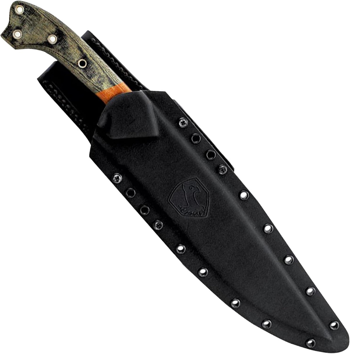 Condor Tool & Knife Atrox Knife | Hunting Knife with Kydex with Leather Belt Loop Sheath | High Carbon Steel Survival Knife with a Micarta Handle | Fixed Blade Tactical Knife | 10.9 in Blade | 29.6oz