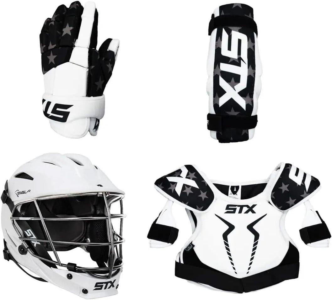 Lacrosse Unlimited 4-Piece STX Stallion 75 USA Youth Starter Set with STX Rival Jr. Helmet