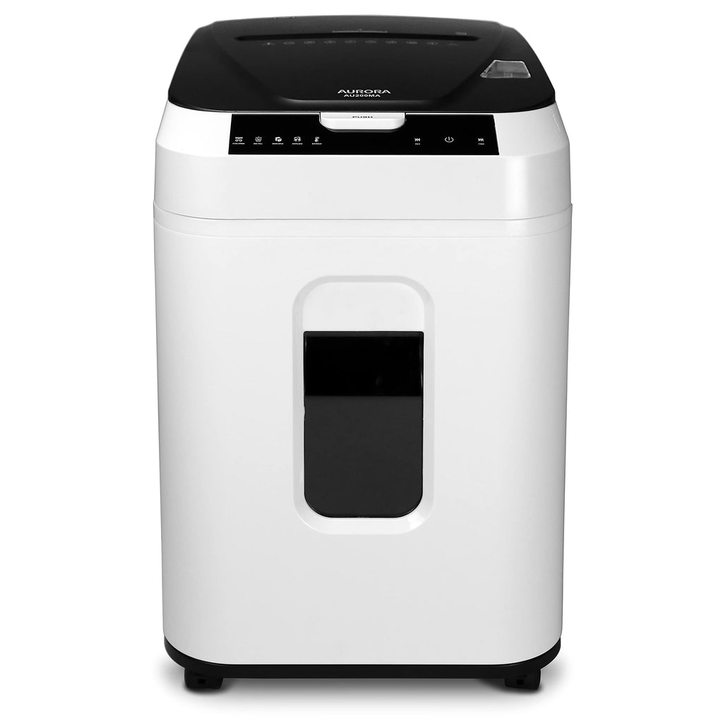 Aurora AU120MB 120-Sheet Auto Feed High Security Micro-Cut Paper Shredder / 30 Minutes (White/Black)