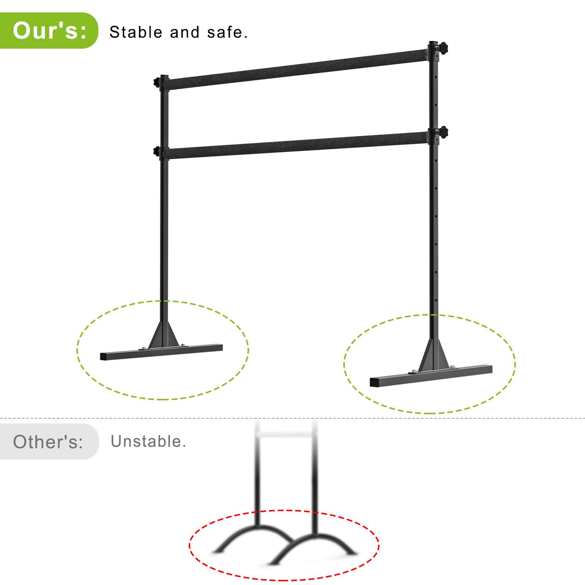 SELEWARE Height Adjustable Ballet Barre Freestanding Ballet Bar, 4/5/6 FT