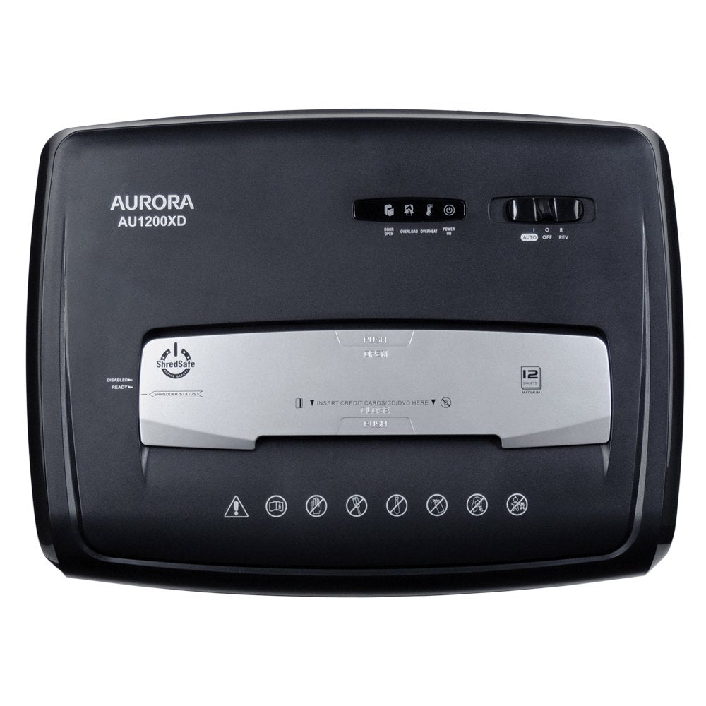 Aurora AU1880XA Heavy Duty Anti-Jam 18-Sheet Crosscut Shredder/60 Min Run Time/ 7-Gallon Pullout Basket and Casters