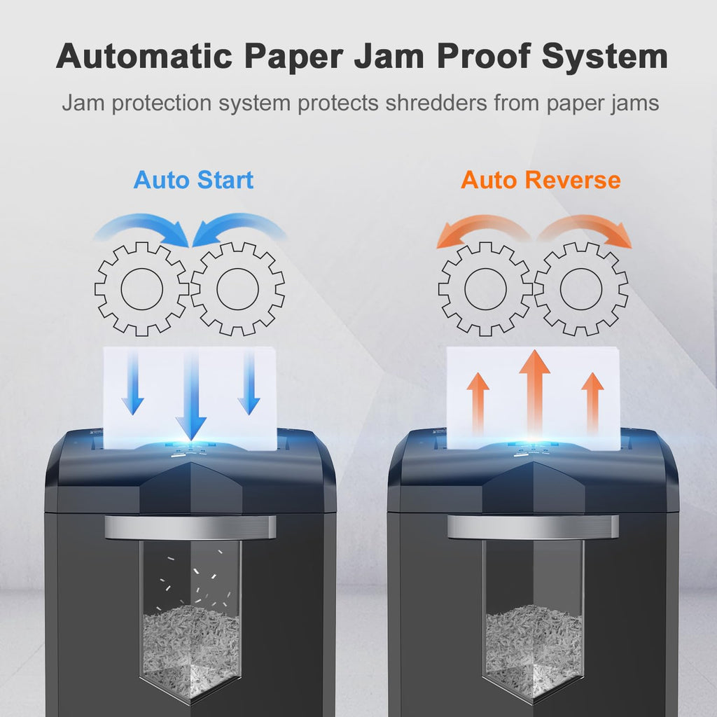 Bonsaii 18-Sheet Cross-Cut 60-Min Run Heavy Duty Paper Shredder