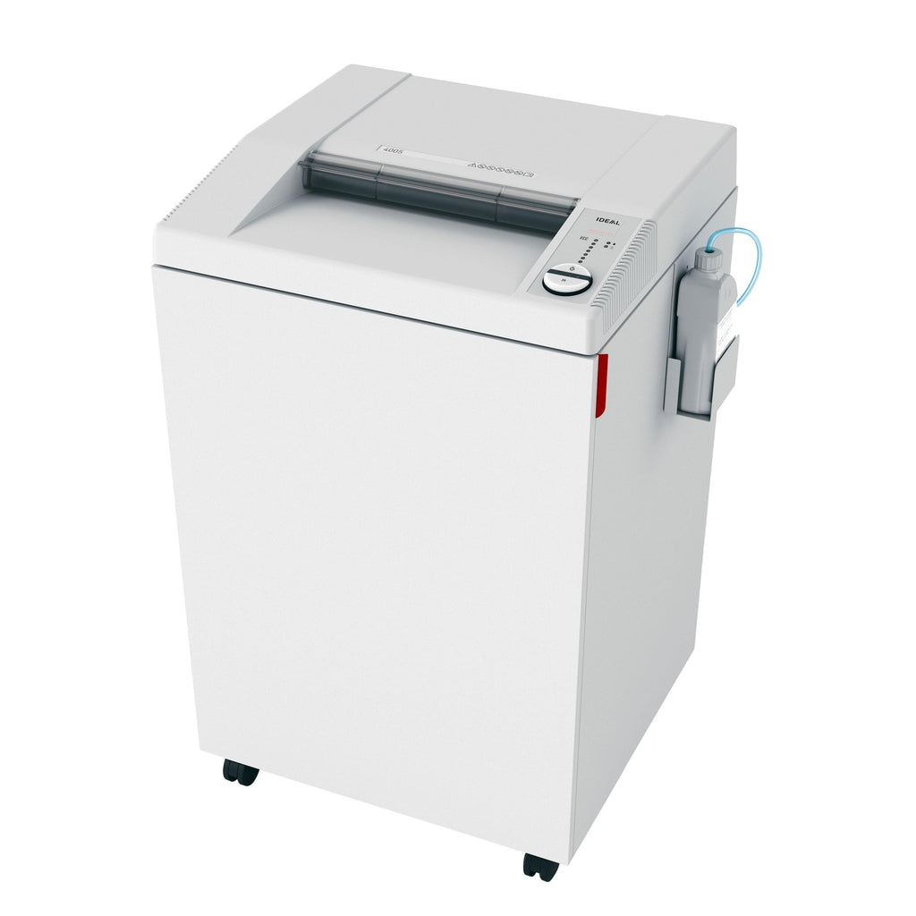 4005 Cross Cut Commercial Office Paper Shredder with Automatic Oiler, Continuous Operation, 37-39 Sheet Capacity, 44 Gal Bin, 20AMP Required