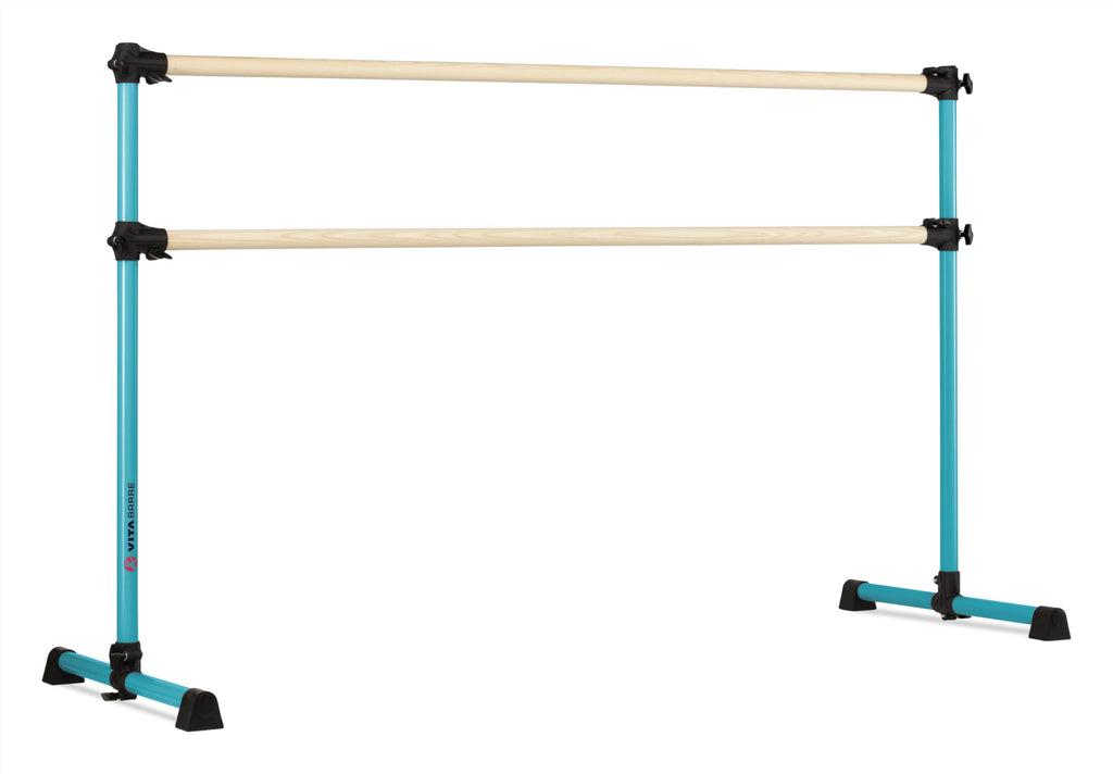VITA Barre Portable Freestanding Double Ballet Barre, Prodigy, Wood | Adjustable Height, USA Made, Home or Gym Exercise Equipment for Kids & Adults | Dance, Fitness, Pilates