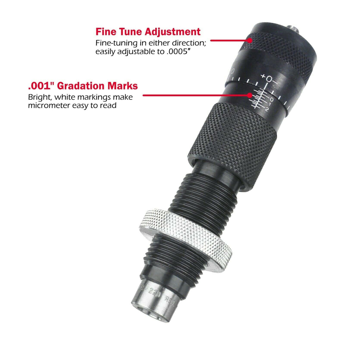 Forster Products Bench Rest Ultra Micrometer Seater Die, Adapts to Most Reloading Press, Reloading Equipment, with .001" Gradation Marks