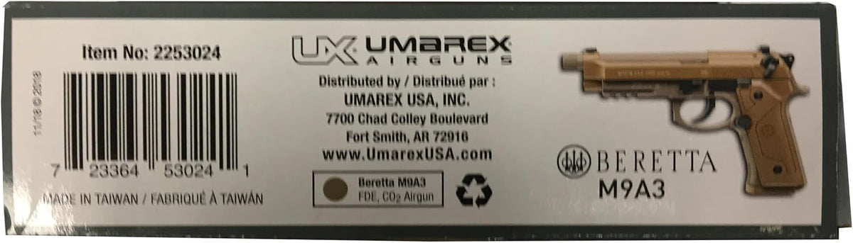 Umarex Beretta M9A3 Blowback Full-Auto .177 Caliber BB Gun Air Pistol