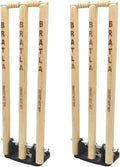 CBB Cricket Spring Return Stumps Wickets Metal Base Multi Surface Placement (Set of 2)