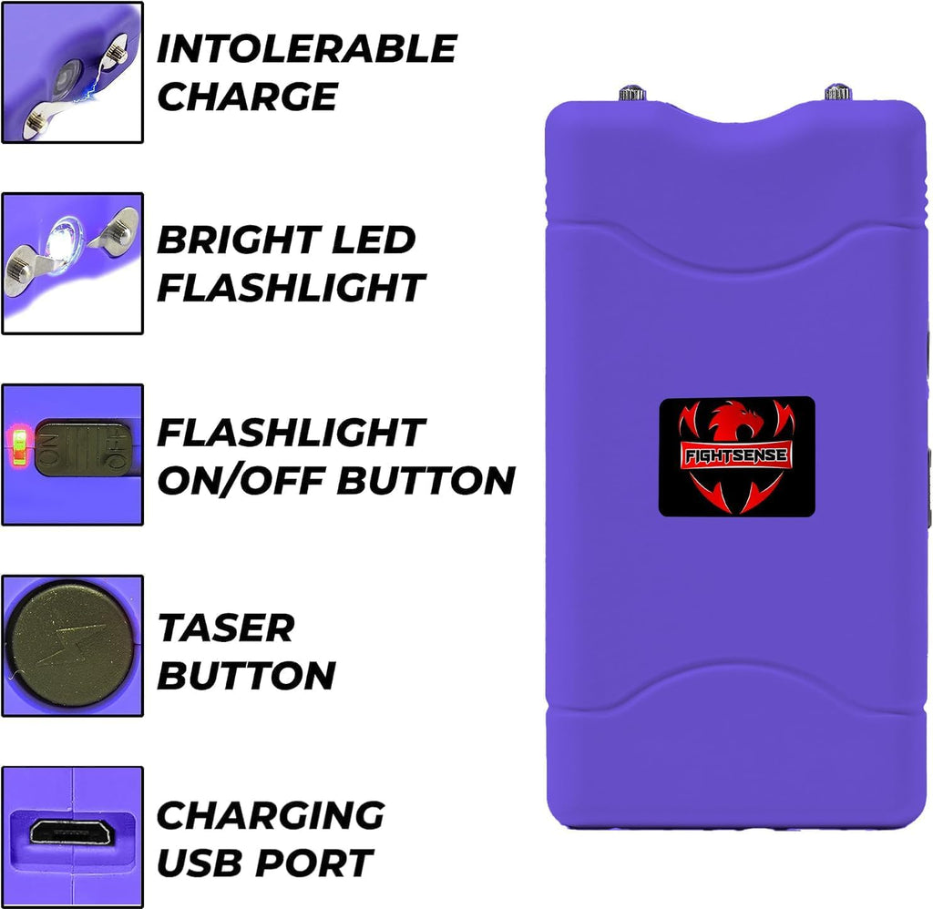 Wholesale Lot Super Heavy Duty Stun Gun for Self Defense with Bright Led Flashlight, Rechargeable Battery, Nylon Holsters with Belt Loop for Easy Cary