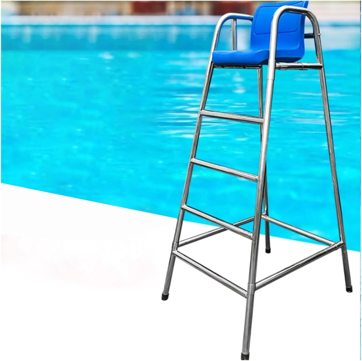 Lifeguard Chair Lifeguarding Sports Refereeing Stable Base with Narrowing Corners Armless Comfortable Seat Outdoor Use Life Guard Chair,Durable Lifeguard Chair - Weather-Resistant Free-Stand
